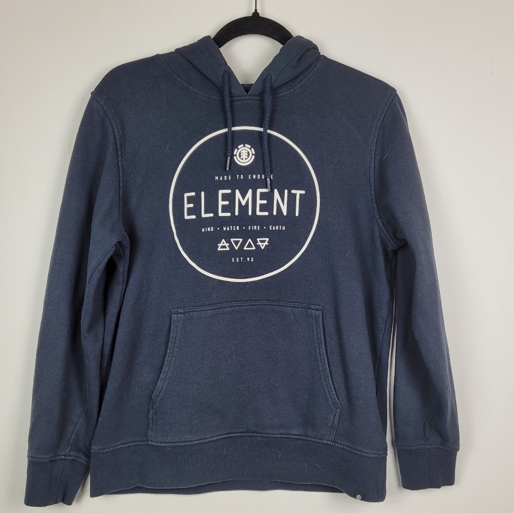 ELEMENT Skateboard Hoodie Pullover Navy Size S
